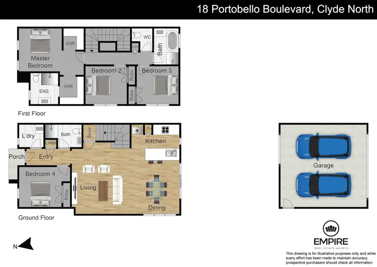 Floorplan of Homely house listing, 18 Portobello Boulevard, Clyde North VIC 3978