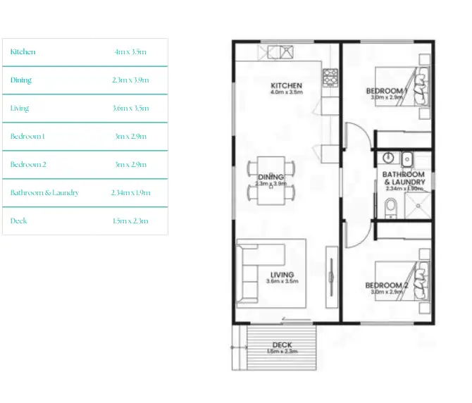 Floorplan of Homely flat listing, A/12 Dellamere Court, Eagleby QLD 4207