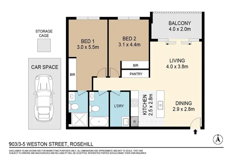 Floorplan of Homely apartment listing, 903/3 Weston Street, Rosehill NSW 2142