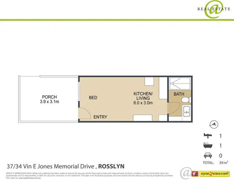Floorplan of Homely unit listing, 39/34 Vin E Jones Memorial Drive, Rosslyn QLD 4703