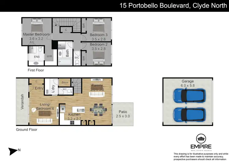 Floorplan of Homely house listing, 15 Portobello Boulevard, Clyde North VIC 3978