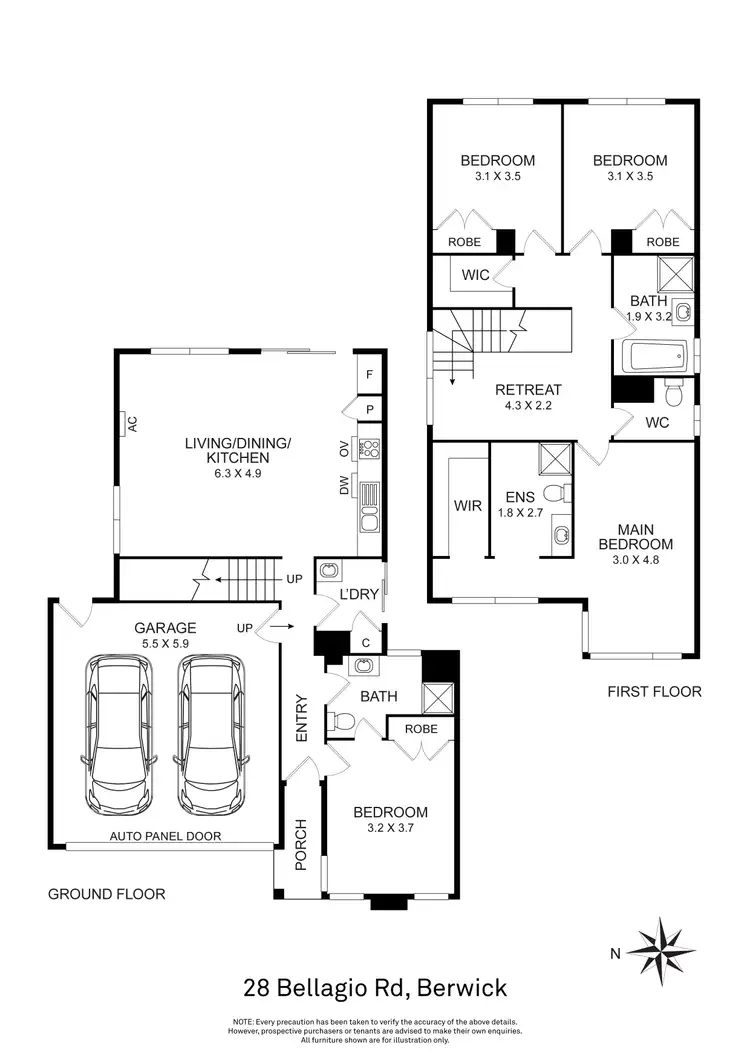 Floorplan of Homely house listing, 28 Bellagio Road, Berwick VIC 3806