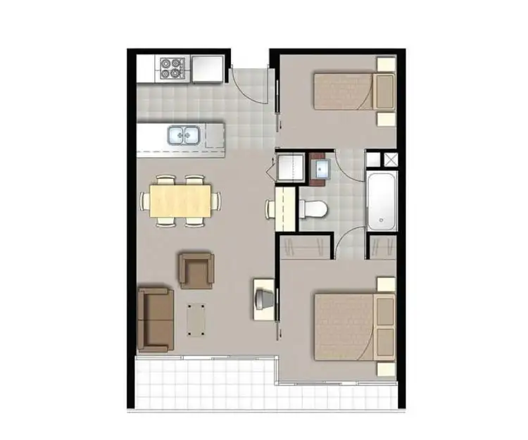 Floorplan of Homely apartment listing, 1706A/8 Franklin Street, Melbourne VIC 3000