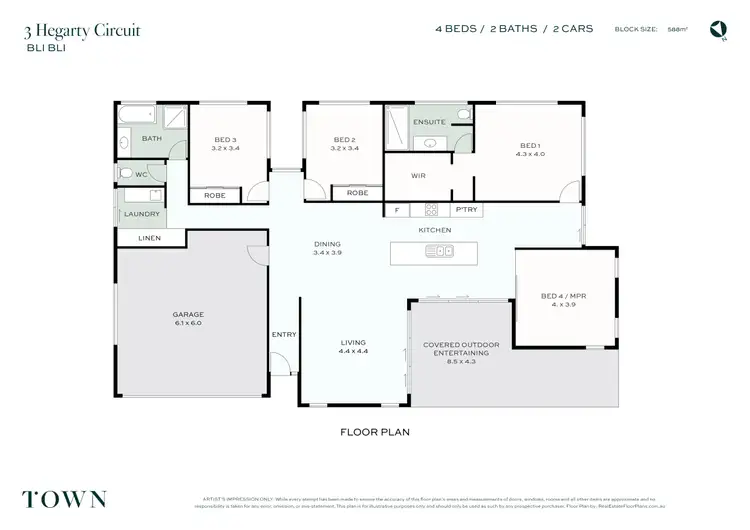 Floorplan of Homely house listing, 3 Hegarty Circuit, Bli Bli QLD 4560