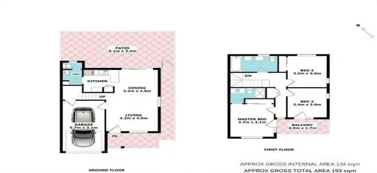 Floorplan of Homely townhouse listing, 1/14 Tamar Street, Annerley QLD 4103