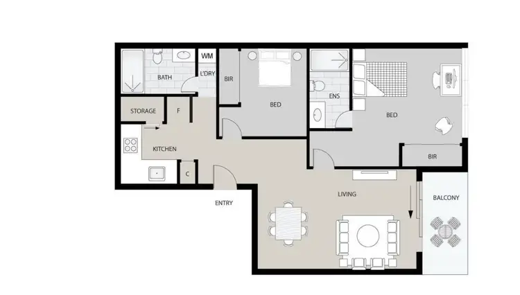 Floorplan of Homely apartment listing, 1809/8 Sutherland Street, Melbourne VIC 3000