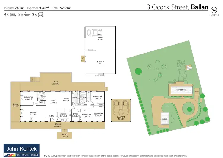 Floorplan of Homely house listing, 3 Ocock Street, Ballan VIC 3342