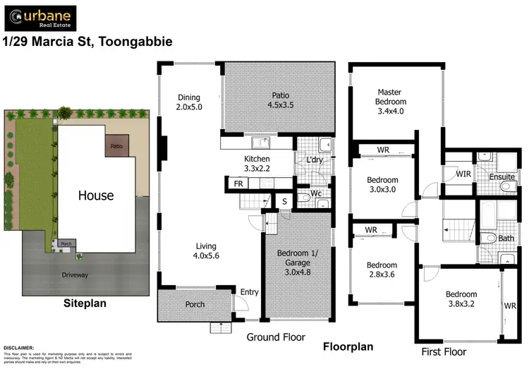 Floorplan of Homely townhouse listing, 1/29 Marcia Street, Toongabbie NSW 2146