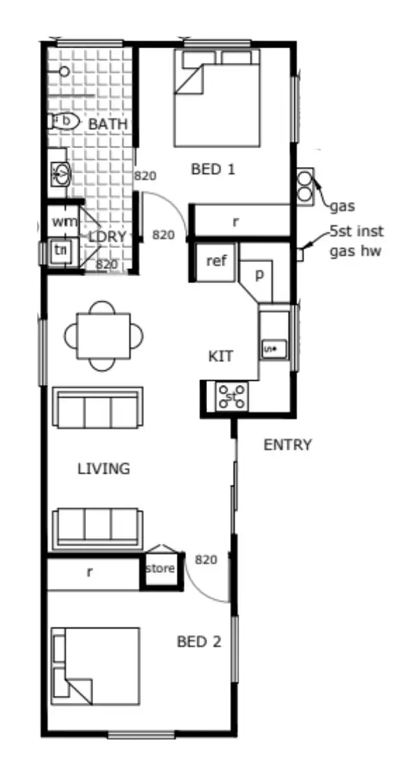 Floorplan of Homely flat listing, 1A Hibiscus Place, Mullumbimby NSW 2482
