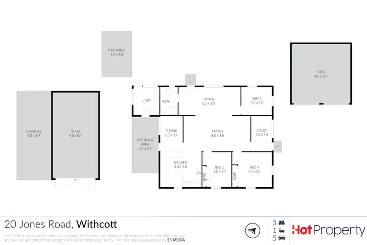 Floorplan of Homely house listing, 20 Jones Road, Withcott QLD 4352