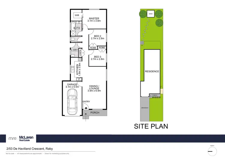 Floorplan of Homely villa listing, 2/53 De Havilland Crescent, Raby NSW 2566