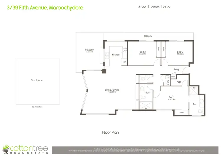 Floorplan of Homely unit listing, 3/39 Fifth Avenue, Maroochydore QLD 4558