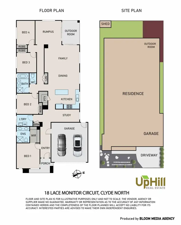 Floorplan of Homely house listing, 18 Lace Monitor Circuit, Clyde North VIC 3978