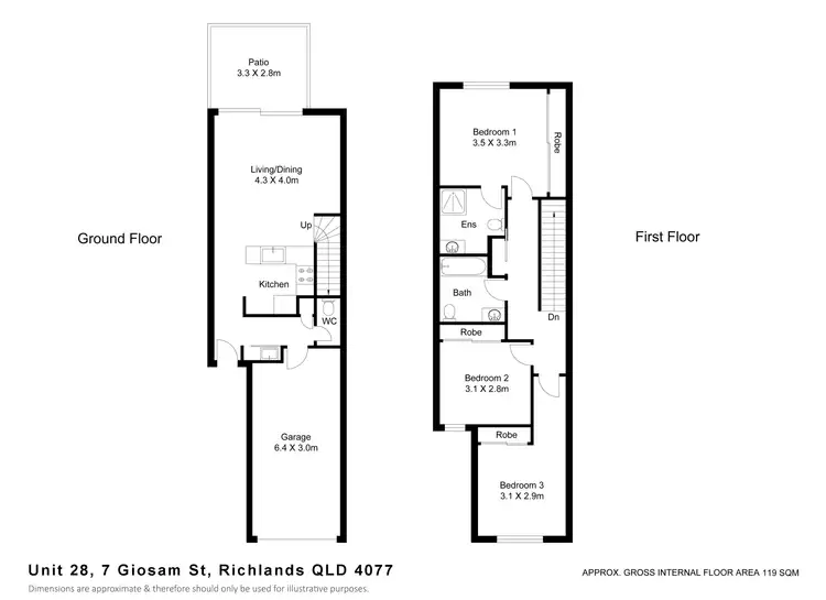 Floorplan of Homely townhouse listing, 28/7 Giosam Street, Richlands QLD 4077