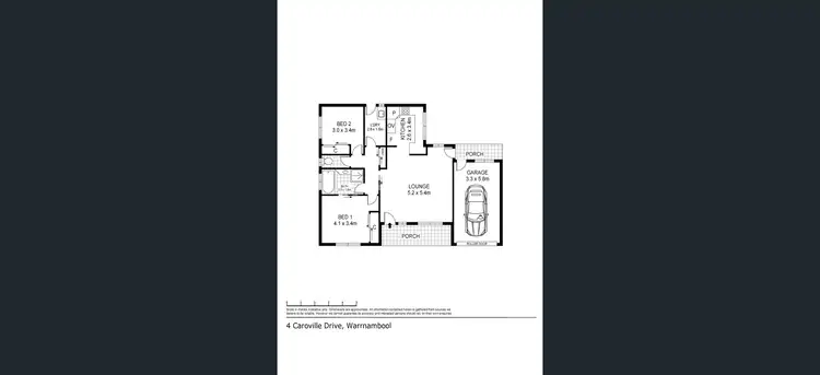 Floorplan of Homely unit listing, 4 Caroville Drive, Warrnambool VIC 3280