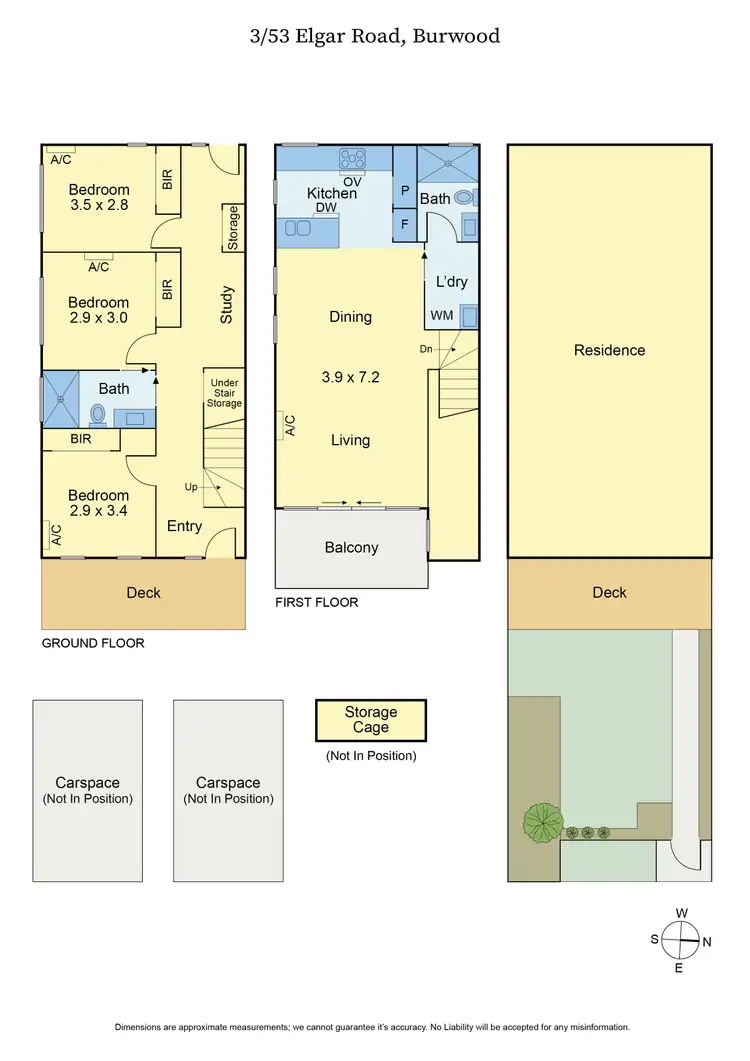 Floorplan of Homely townhouse listing, 3/53 Elgar Road, Burwood VIC 3125