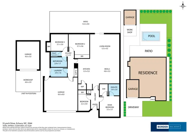 Floorplan of Homely house listing, 9 Lynch Drive, Echuca VIC 3564