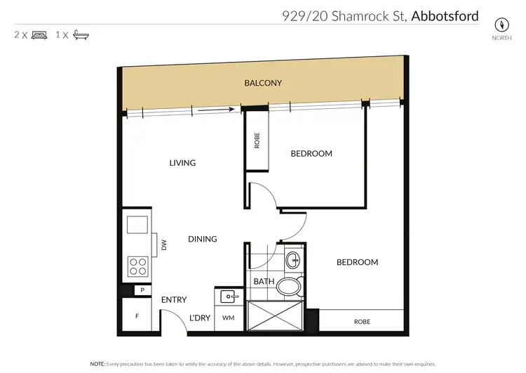 Floorplan of Homely apartment listing, 929/20 Shamrock Street, Abbotsford VIC 3067