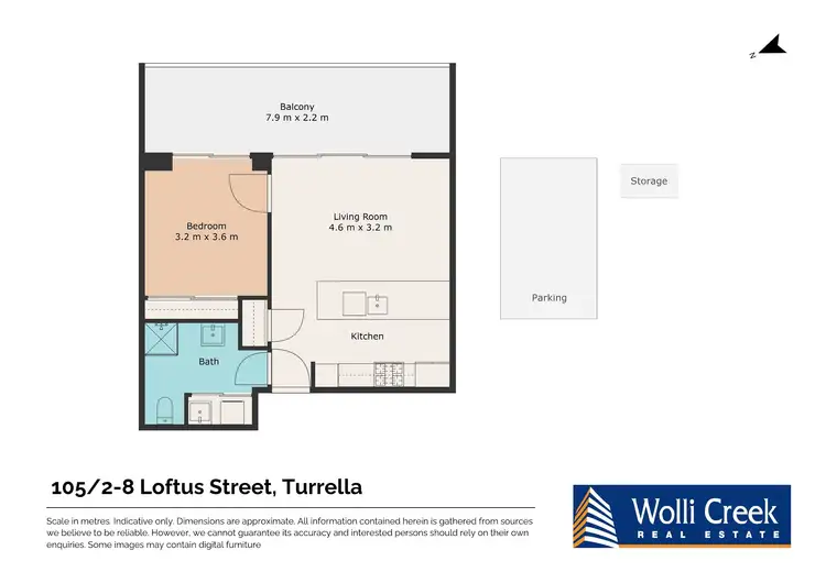 Floorplan of Homely apartment listing, 105/2-8 Loftus Street, Turrella NSW 2205