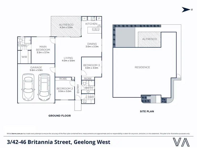Floorplan of Homely unit listing, 3/42-46 Britannia Street, Geelong West VIC 3218