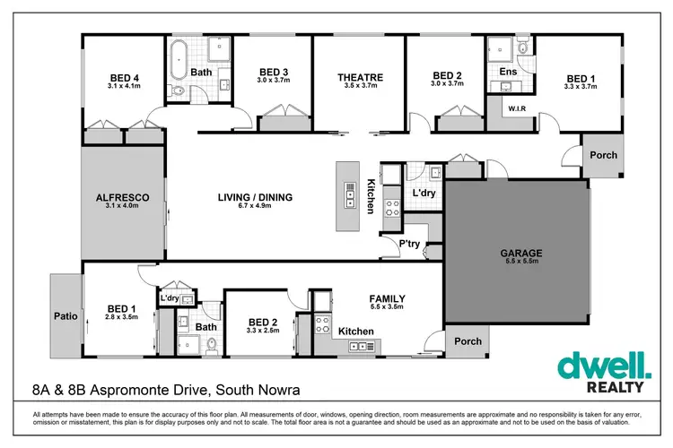 Floorplan of Homely semi-detached listing, 8 ASPROMONTE DRIVE, South Nowra NSW 2541