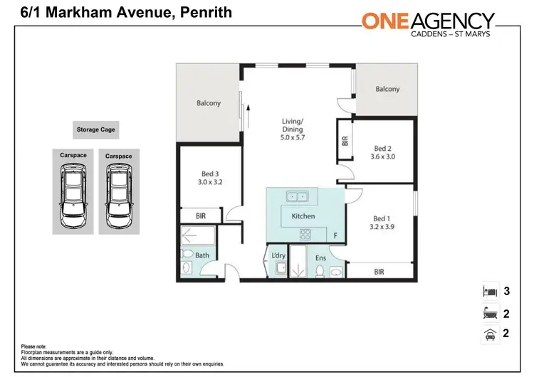 Floorplan of Homely apartment listing, 6/1 Markham Avenue, Penrith NSW 2750