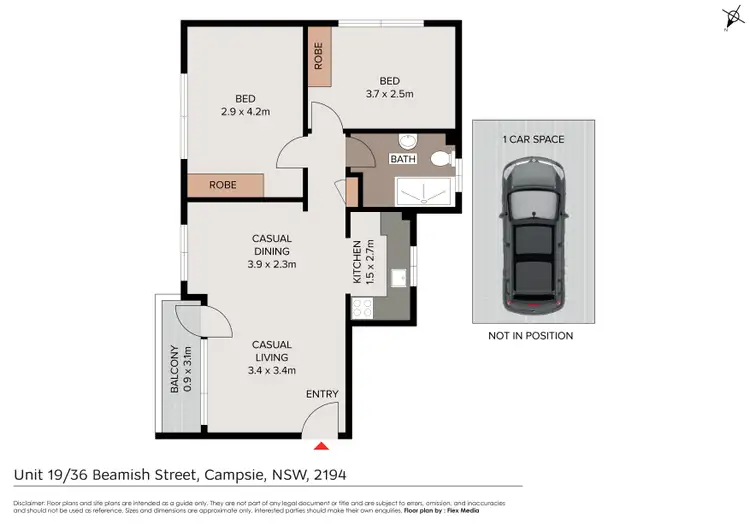 Floorplan of Homely unit listing, 19/36 Beamish Street, Campsie NSW 2194