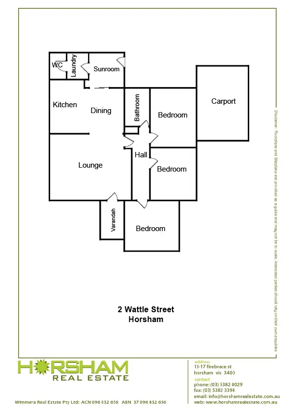 Floorplan of Homely house listing, 2 Wattle Street, Horsham VIC 3400