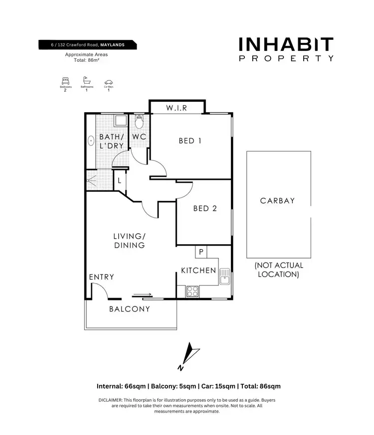 Floorplan of Homely apartment listing, 6/130 Crawford Road, Maylands WA 6051