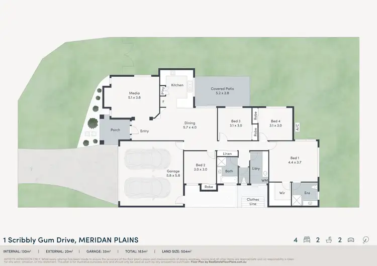 Floorplan of Homely house listing, 1 Scribbly Gum Drive, Meridan Plains QLD 4551