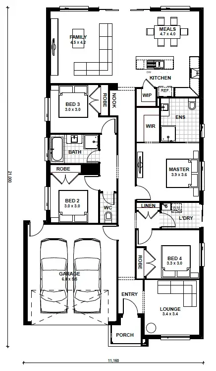 Floorplan of Homely house listing, Lot 733 Newbridge Boulevard, Wallan VIC 3756