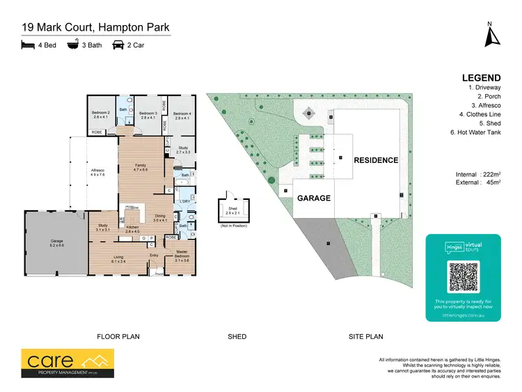 Floorplan of Homely house listing, 19 Mark Court, Hampton Park VIC 3976