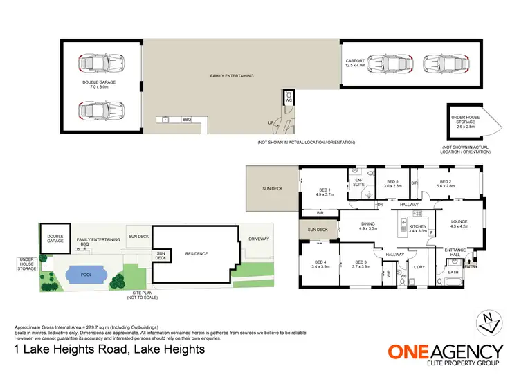Floorplan of Homely house listing, 1 Lake Heights Road, Lake Heights NSW 2502