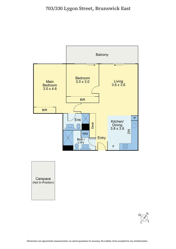 Floorplan of Homely apartment listing, 703/330 Lygon Street, Brunswick East VIC 3057