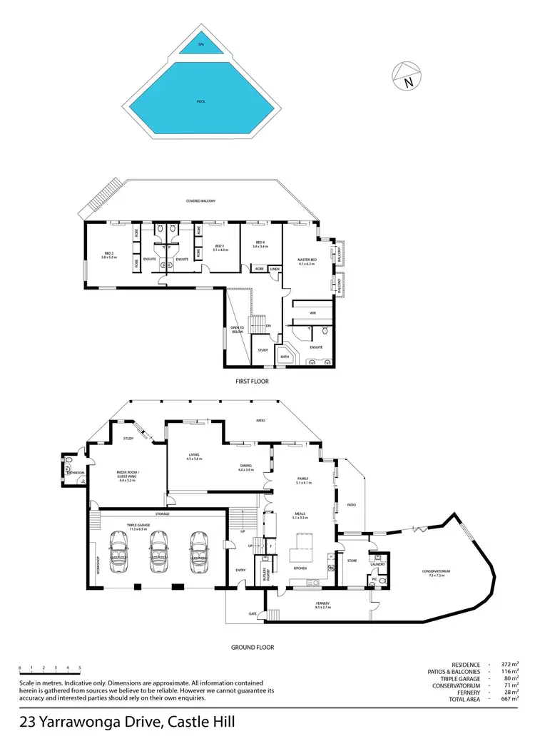 Floorplan of Homely house listing, 23 Yarrawonga Drive, Castle Hill QLD 4810