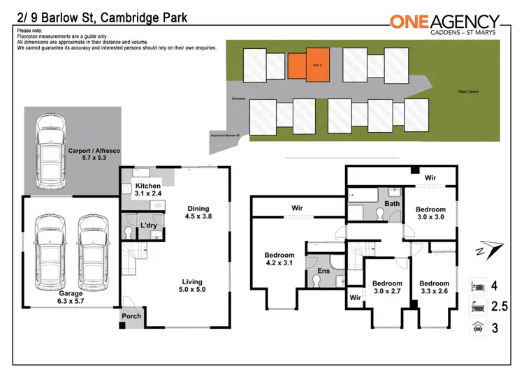 Floorplan of Homely townhouse listing, 2/9 Barlow Street, Cambridge Park NSW 2747
