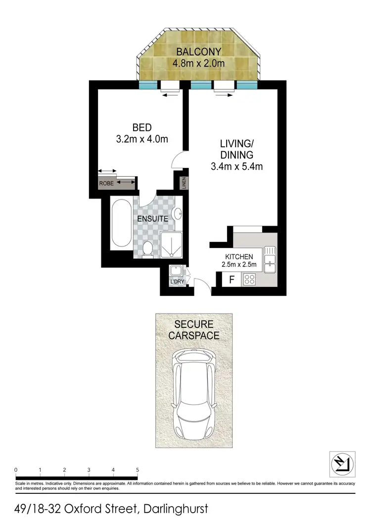 Floorplan of Homely apartment listing, 49/18 Oxford Street, Darlinghurst NSW 2010