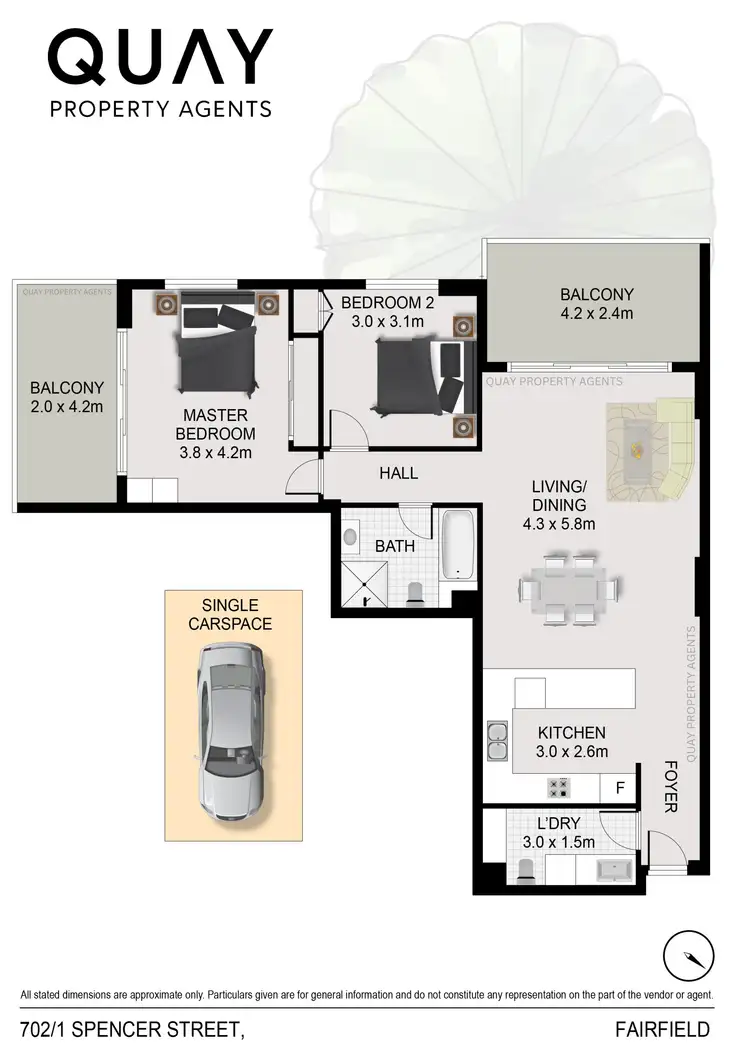 Floorplan of Homely unit listing, 702/1 Spencer Street, Fairfield NSW 2165