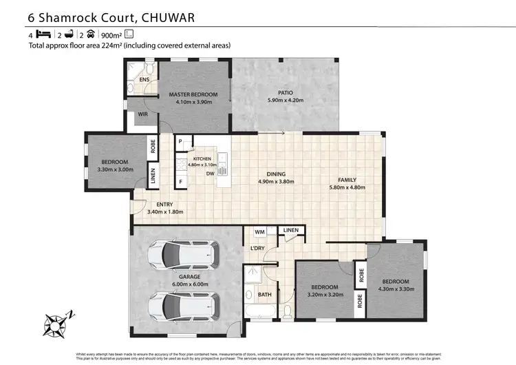 Floorplan of Homely house listing, 6 Shamrock Court, Chuwar QLD 4306