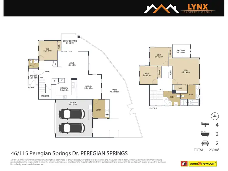 Floorplan of Homely townhouse listing, 46/115 Peregian Springs Drive, Peregian Springs QLD 4573