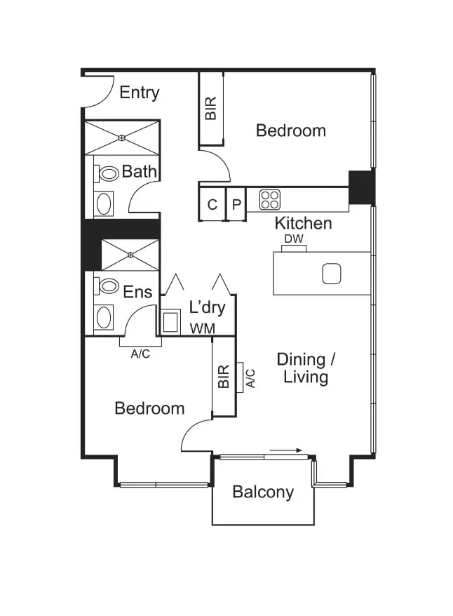 Floorplan of Homely apartment listing, 710/470 St Kilda Road, Melbourne VIC 3004