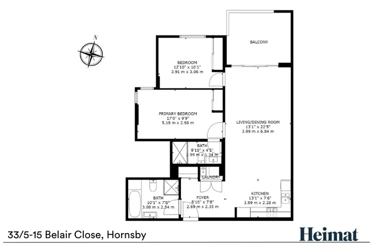 Floorplan of Homely apartment listing, 33/5 Belair Close, Hornsby NSW 2077