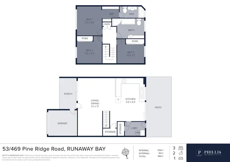 Floorplan of Homely townhouse listing, 53/469 Pine Ridge Road, Runaway Bay QLD 4216
