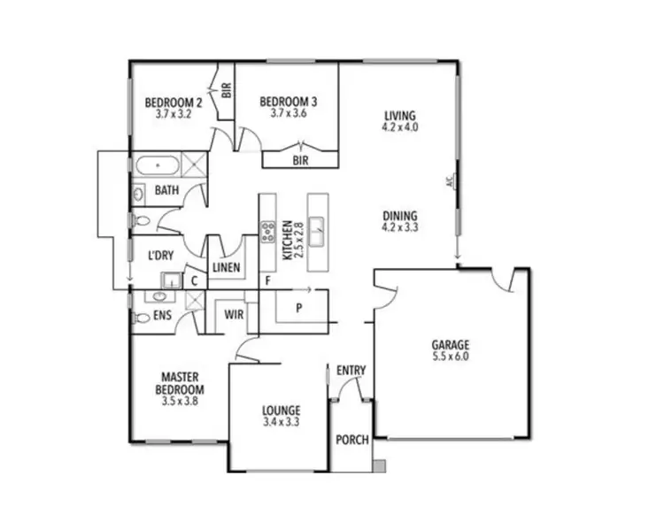 Floorplan of Homely townhouse listing, 32 Rawlings Drive, Warrnambool VIC 3280