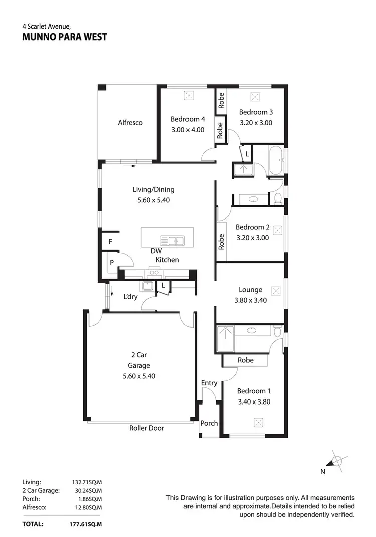 Floorplan of Homely house listing, 4 Scarlet Ave, Munno Para SA 5115