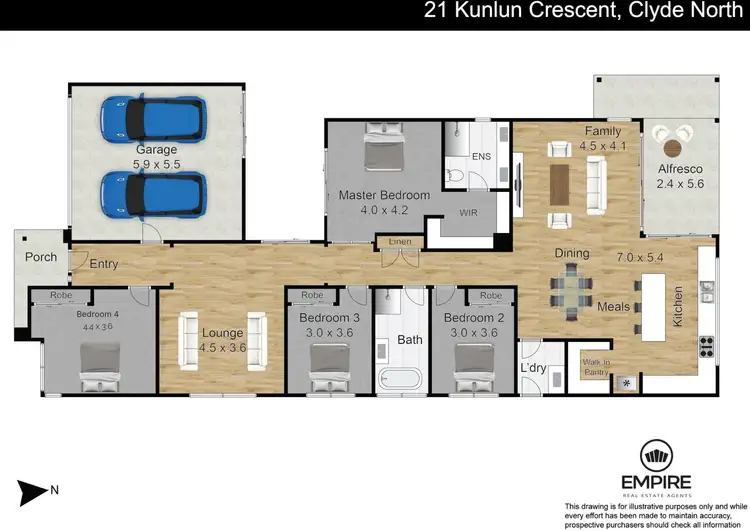 Floorplan of Homely house listing, 21 Kunlun Crescent, Clyde North VIC 3978