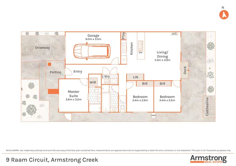 Floorplan of Homely house listing, 9 Raam Circuit, Armstrong Creek VIC 3217