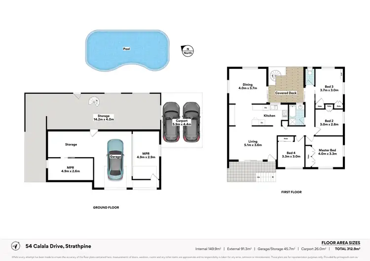 Floorplan of Homely house listing, 54 Calala Drive, Strathpine QLD 4500
