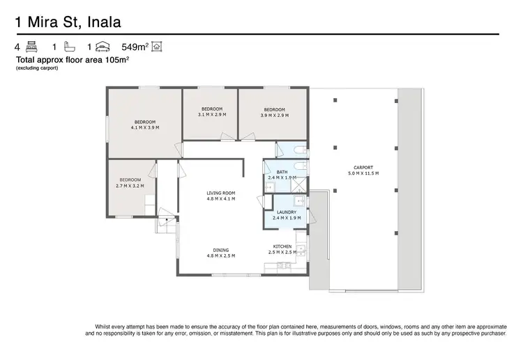 Floorplan of Homely house listing, 1 Mira Street, Inala QLD 4077