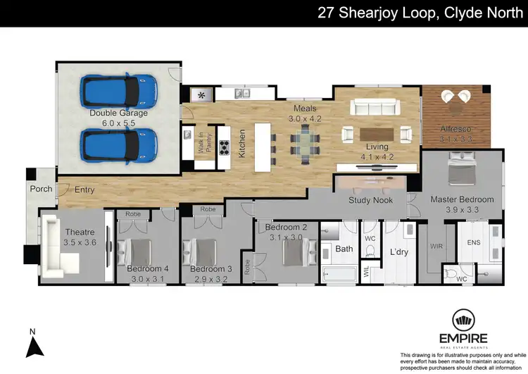 Floorplan of Homely house listing, 27 Shearjoy Loop, Clyde North VIC 3978